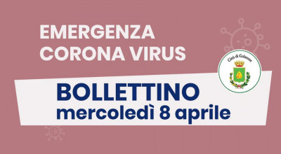 PUBBLICAZIONE BOLLETTINO EMERGENZA CORONAVIRUS DEL 08/04/2020