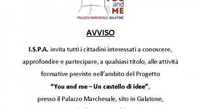 PROGETTO YOU AND ME - UN CASTELLO DI IDEE