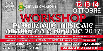 Workshop. Produzione musicale analogica e digitale.
