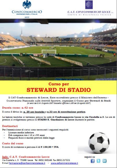 CORSO PER “STEWARD DI STADIO”