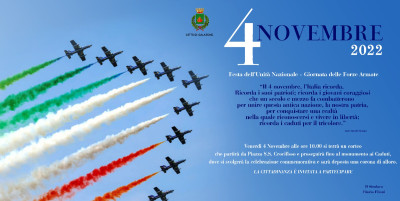 4 Novembre 2022 - Festa dell'Unità Nazionale - Giornata delle Forze A...