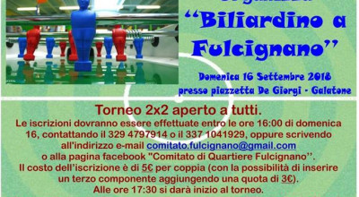 TORNEO BILIARDINO A FULCIGNANO