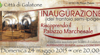 INAUGURAZIONE del frantoio semi-ipogeo