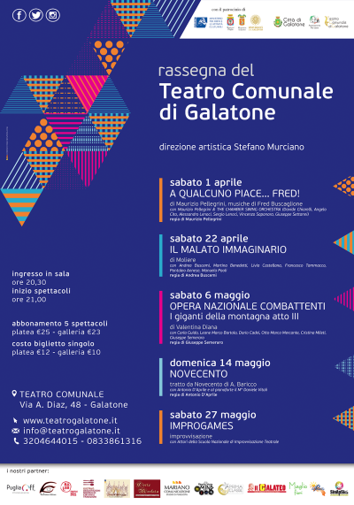 Rassegna 2017del Teatro Comunale di Galatone