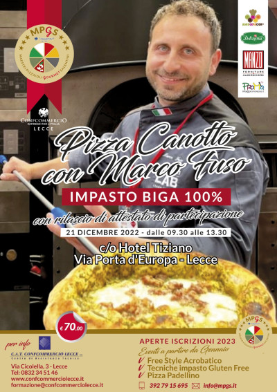PIZZA CANOTTO - IMPASTO BIGA 100%  Maestro Pizzaiolo MARCO FUSO