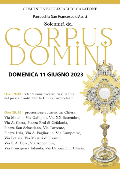 SOLENNITÀ DEL CORPUS DOMINI