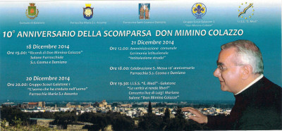 Decimo Anniversario della scomparsa di Don Mimino Colazzo