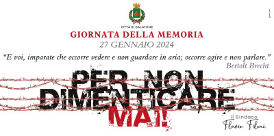 GIORNATA DELLA MEMORIA - PER NON DIMENTICARE