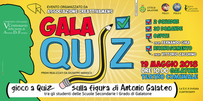 Gala Quiz: gioco a quiz sulla figura di Antonio Galateo