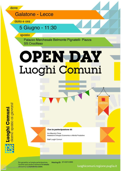 OPEN DAY Luoghi Comuni - Incontri e approfondimenti