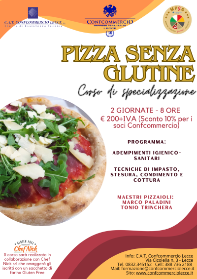 CORSO DI SPECIALIZZAZIONE  PIZZA SENZA GLUTINE 25 – 26 Giugno 2024 CORS...