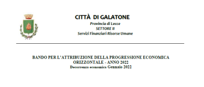 BANDO PER L’ATTRIBUZIONE DELLA PROGRESSIONE ECONOMICA ORIZZONTALE - ANN...