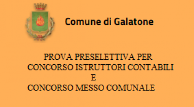 ATTENZIONE: AVVISO AI CANDIDATI dei concorsi per Istruttore Contabile e Messo...