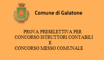 ATTENZIONE: AVVISO AI CANDIDATI dei concorsi per Istruttore Contabile e Messo...