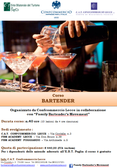 CORSO PER BARTENDER