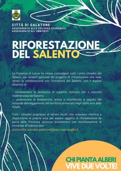 Riforestazione e Rigenerazione Agro-ecologica del Salento