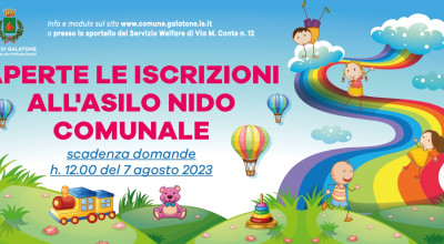 ISCRIZIONI ALL'ASILO NIDO COMUNALE 2023/2024