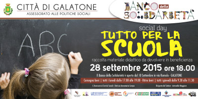 “Social Day: TUTTO PER LA SCUOLA”