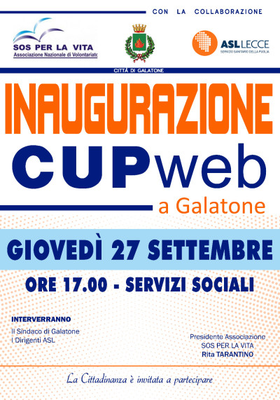 Inaugurazione CUP WEB