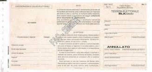 RILASCIO TESSERA ELETTORALE