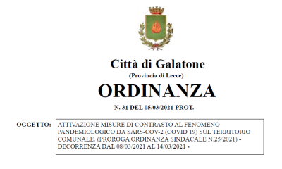 Ordinanza n. 31_ 2021
