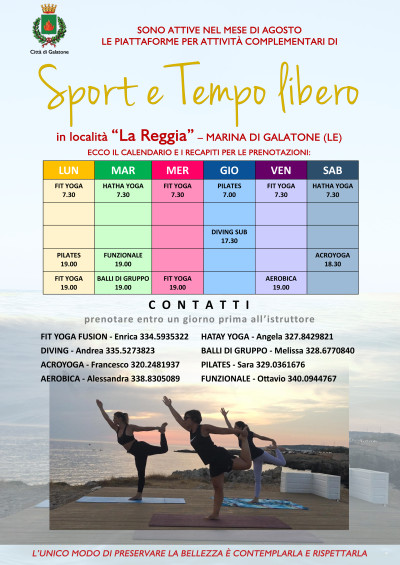 Sport e tempo libero in località La Reggia