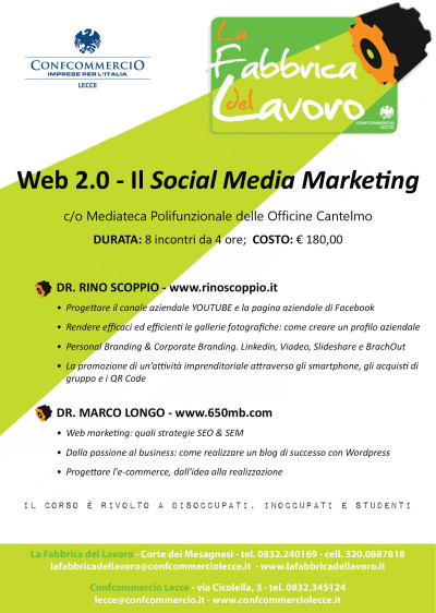 Corso “Web 2.0: il Social Media Marketing” 