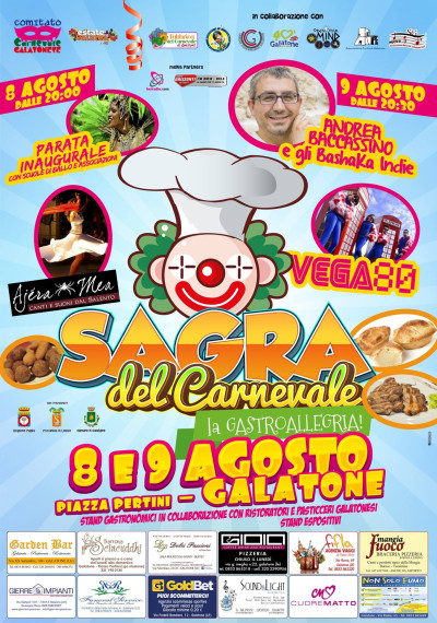 8 - 9 agosto Sagra del carnevale