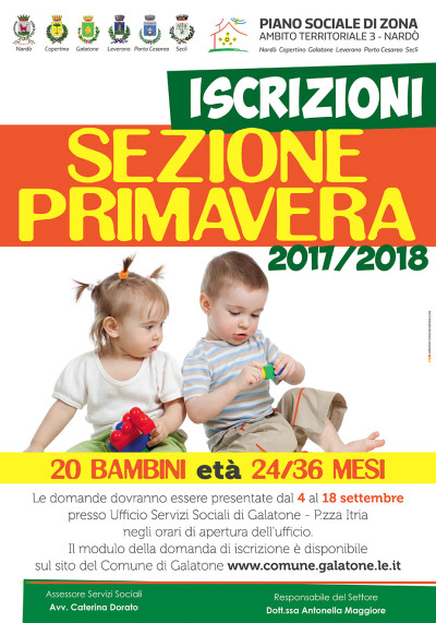 Iscrizioni Sezione Primavera