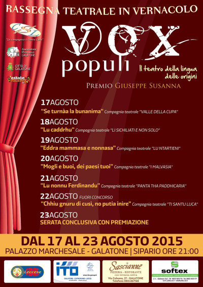 VOX POPULI Rassegna teatrale in vernacolo